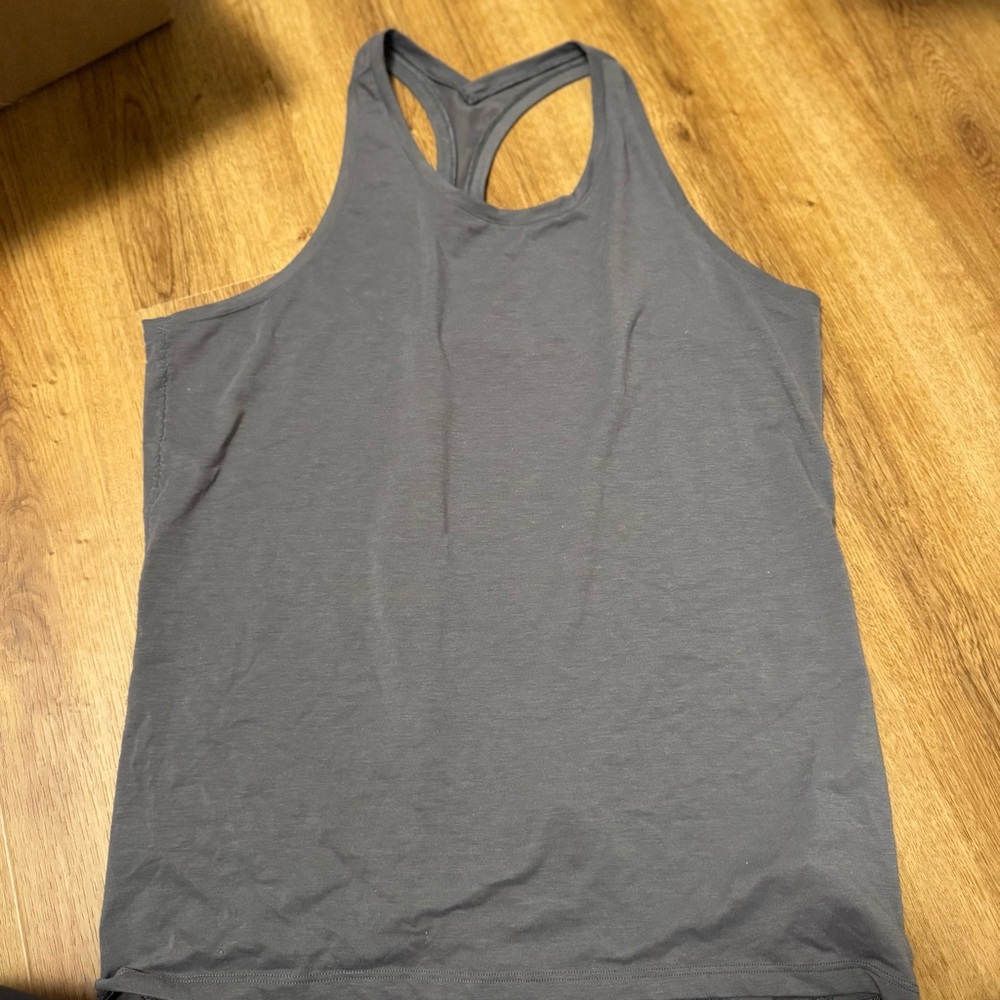 Gray Racerback workout Tank Top Athleta